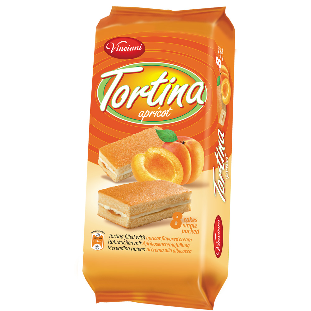 Vincinni Tortina Abricot 200g